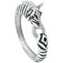 EVER FAITH Austrian Crysta Enamel Art Deco Zebra Horse Animal Hinged Bracelet