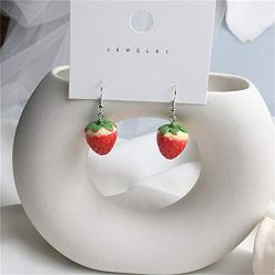 Cute Creative Super Lightweight Lifelike Strawberry Cake Stud Dangle Drop Earrings Sweet Fruit Feature Resin Earrings for Women Girls Teens Charm Fruit Stud Dangle Earrings Holiday Jewelry Gifts