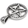 Gungneer Wicca Star Necklace Pendant Stainless Steel Pagan Jewelry Pentacle Strength Power Talisman for Men Women