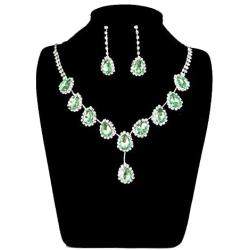 UDORA Evening Party Jewelry Blue Necklace Earrings Jewelry Set