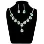 UDORA Evening Party Jewelry Blue Necklace Earrings Jewelry Set
