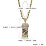 LC8 Jewelry Hip Hop PX Design Z Capsule Medicine Pill Holder Container Pendant Cremation Urn Necklace with 24 Inch Stainless Steel