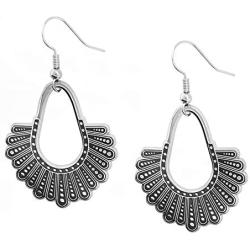 RBG Dissent Collar Hook and Hoop earrings - 925 Sterling Silver earrings Dangle Drop Jewelry Attorney earrings for Women