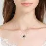 Dainty Initial Necklaces Silver Butterfly Necklace with Crystal Pendant Letter Script Name Necklace Monogram Necklace for Women Minimalist Personalized Jewelry Gift(from Alphabet 26 A-Z)