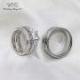 wedding ring set His Hers Couples Matching Rings Womens 10k White Gold Filled Heart CZ Wedding Engagement Ring Bridal Sets & Mens Tungsten Carbide Wedding Band