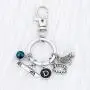 AKTAP The Vampire Movie Inspired Zipper Keychain Damon Salvatore Jewelry Horror Movie Gift for Vampire Fans