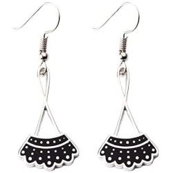 RBG Dissent Collar Earrings for Women Sterling Silver Dangle Drop Charms Jewelry Gifts for Fans of Ruth Bader Ginsburg