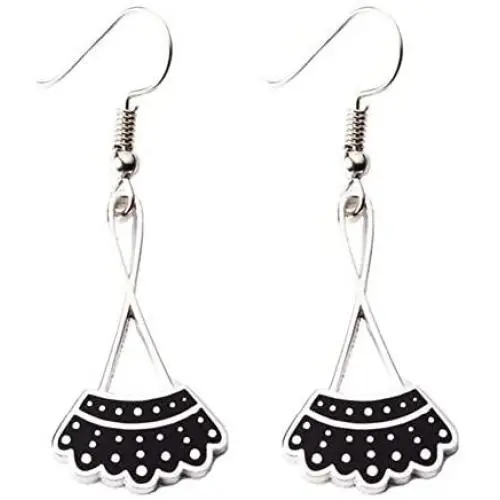 RBG Dissent Collar Earrings for Women Sterling Silver Dangle Drop Charms Jewelry Gifts for Fans of Ruth Bader Ginsburg RBG Dissent Collar Earrings for Women Sterling Silver Dangle Drop Charms Jewelry Gifts for Fans of Ruth Bader Ginsburg
