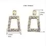 Hollow Geometric Crystal Statement Drop Earrings Bohemian Metal Colorful Crystal Design Dangle Earring for Women Girl Gold Fashion Jewelry