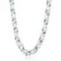 Gem Stone King 17 Inch White Cultured Freshwater Pearl & Blue Crystal Mash Necklace + Bracelet 6.5 Inch Gem Stone King 17 Inch White Cultured Freshwater Pearl & Blue Crystal Mash Necklace + Bracelet 6.5 Inch