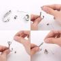 Fish hook Cremation Urn Pendant Memorial Necklace for ashes Fish Urn cremation necklace