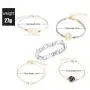 Haloty Boho Turtle Love Bracelet Set Pineapple Hawaii Bracelet Hollow Map Hand Jewelry for Women and Girls(5Pcs)