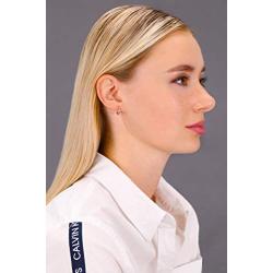 TILO JEWELRY 14K Rose Gold Classic Shiny Polished Round Hoop Earrings, 2mm Tube