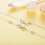 925 Sterling Silver Necklace Bracelet One Sets – Billie Bijoux “Forever Love” Infinity Heart Love Jewelry Sets White Gold Plated Diamond Women Necklace Gift for Women Girls Valentines Day Mothers Day