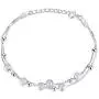 ESSIE ODILA Women 925 Sterling Silver Bracelet Boho Beach Dainty Dot Fashion Beads Chain Silver Ball CZ Bracelet for Women