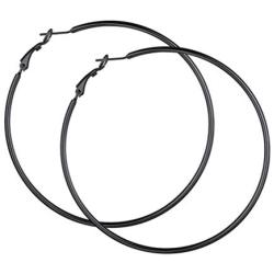 Statement Hoop Earrings for Women, 316L Stainless Steel Round/Star/Heart Big Hoop Earrings, Gift for Her (with Gift Box)
