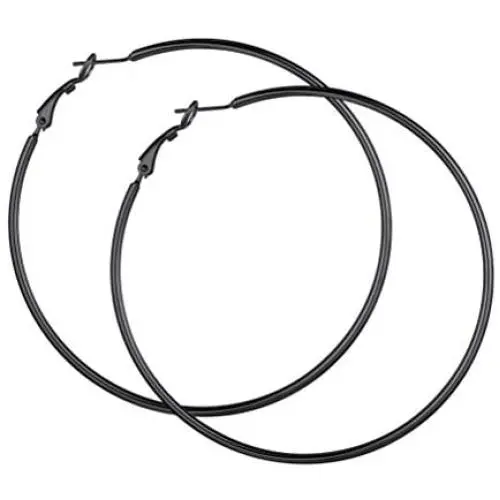 Statement Hoop Earrings for Women, 316L Stainless Steel Round/Star/Heart Big Hoop Earrings, Gift for Her (with Gift Box) Statement Hoop Earrings for Women, 316L Stainless Steel Round/Star/Heart Big Hoop Earrings, Gift for Her (with Gift Box)