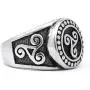 Gungneer Irish Triskele Ring Celtic Jewelry for Men Stainless Steel Protection Scandinavian Amulet Accessory Gungneer Irish Triskele Ring Celtic Jewelry for Men Stainless Steel Protection Scandinavian Amulet Accessory