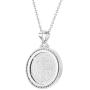 925 Sterling Silver Clear CZ Saint Benedict San Benito Nurzia Medal Pendant 19''