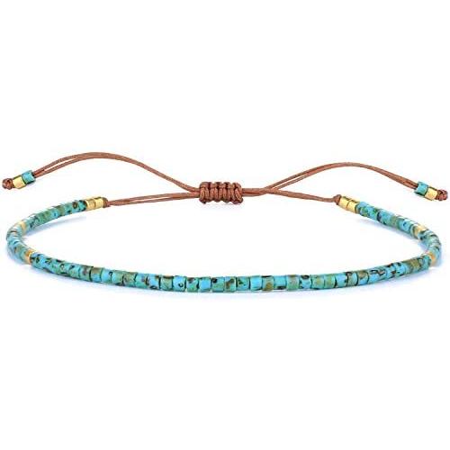 KELITCH Seed Bead Friendship Strand Bracelet Handmade Beaded String Bracelet Fashion Charm Jewelry