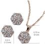 A+O Wedding Jewelry Set, Bridesmaid Gift, Necklace Set in Gold, Silver or Rose Gold