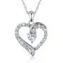 Women 925 Sterling Silver heart necklace - Billie Bijoux “You Are the Only One” Love Platinum Plated CZ Diamond pendant Necklace Gift for Women Girls Valentines Day Mothers Day Women 925 Sterling Silver heart necklace - Billie Bijoux “You Are the Only One” Love Platinum Plated CZ Diamond pendant Necklace Gift for Women Girls Valentines Day Mothers Day