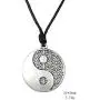 Yin Yang Taoist Symbol of Balance Pendant Necklace Adjustable Rope Necklace for Men and Women Yin Yang Taoist Symbol of Balance Pendant Necklace Adjustable Rope Necklace for Men and Women