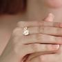 Santuzza Orchid Rings 925 Sterling Silver Elegant White Flower Delicate Enamel Ring Cubic Zirconia Jewelry for Women