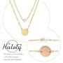 Haloty Boho Layered Coin Pendant Necklace Gold Pearl Beaded Necklaces Chain Jewelry for Women and Girls