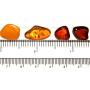 Raw Amber Flat Gemstones Very Small Set of 12 Stones
