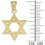 Solid 14k Yellow Gold Traditional Jewish Star of David Charm Pendant