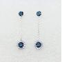 Faship Gorgeous Rhinestone Crystal Dangle Floral Necklace Earrings Set