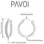 PAVOI 14K Gold Plated 925 Sterling Silver Post Cubic Zirconia Hoop Earrings 30/15mm PAVOI 14K Gold Plated 925 Sterling Silver Post Cubic Zirconia Hoop Earrings 30/15mm