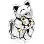CharmsStory Smiling Pet Cat Hugging Mouse Animal Charms Bead For Bracelets