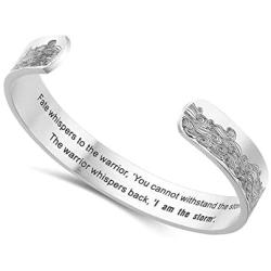Inspirational Cuff Bracelets for Women Men, Personalized Engraved Mantra Bangle Friendship Familly Motivational Birthday Jewelry Gifts