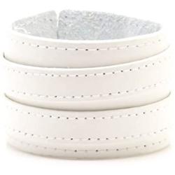 Fusamk Punk Rock Alloy Double Row Leather Belt Wristband Bracelet Bangle,7.0-8.0inches
