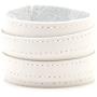 Fusamk Punk Rock Alloy Double Row Leather Belt Wristband Bracelet Bangle,7.0-8.0inches