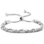 Italian .925 Sterling Silver Diamond-Cut Ball Covered by Twisted Coreana Adjustable Bolo Bracelet