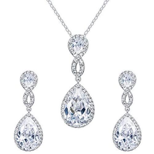EVER FAITH Wedding 8-Shape Zircon Jewelry Set Austrian Crystal