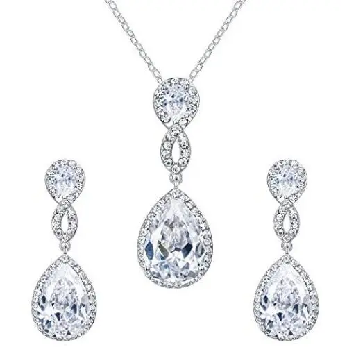 EVER FAITH Wedding 8-Shape Zircon Jewelry Set Austrian Crystal EVER FAITH Wedding 8-Shape Zircon Jewelry Set Austrian Crystal