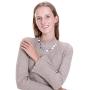 Collar Necklace for Women Polished Alloy Statement Necklace Fashion Jewelry