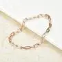 Moris Paperclip Link Chain Necklace Bracelet Set for Women Girls 18K Gold Plated Birthday Gift