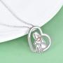 POPKIMI Sterling Silver S925 Cute Animal Necklace for Women Girls Birthday Jewelry Gifts