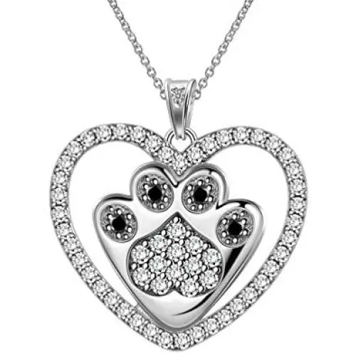Besilver Cute Animal Pendant Necklace Charm 925 Sterling Silver Cat/Snake/Sloth/Dolphin/Starfish/Snail/Shark Cute Animal Jewelry Gift for Women Girl