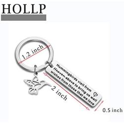 HOLLP Hummingbird Keychain Free Bird Jewelry Humming Bird Lover Keyring Gift for My Love Wishes Jewelry Hope Gift