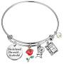 Sleeping Beauty Gift Once Upon A Time Fairy Tale Movie Theme Jewelry She Believed She Could So She Did Sleeping Beauty Charms Bracelet for Daughter Niece Best Friend