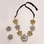 Zephyrr Lord Ganesha/Moon Design Necklace Earrings Set Ethnic Indian Women Jewelry