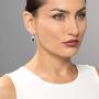 Peora Sterling Silver Earrings for Women, Charming Crown Dangle Cushion Cut in Natural, Created and Simulated Gemstones