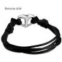Black Rope Cremation Bracelet with Shiny Heart Urn Ashes Jewelry Adjustable Expandable Bangle Black Rope Cremation Bracelet with Shiny Heart Urn Ashes Jewelry Adjustable Expandable Bangle