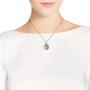AeraVida Yin Yang Balance Flower of Life .925 Sterling Silver Pendant Necklace